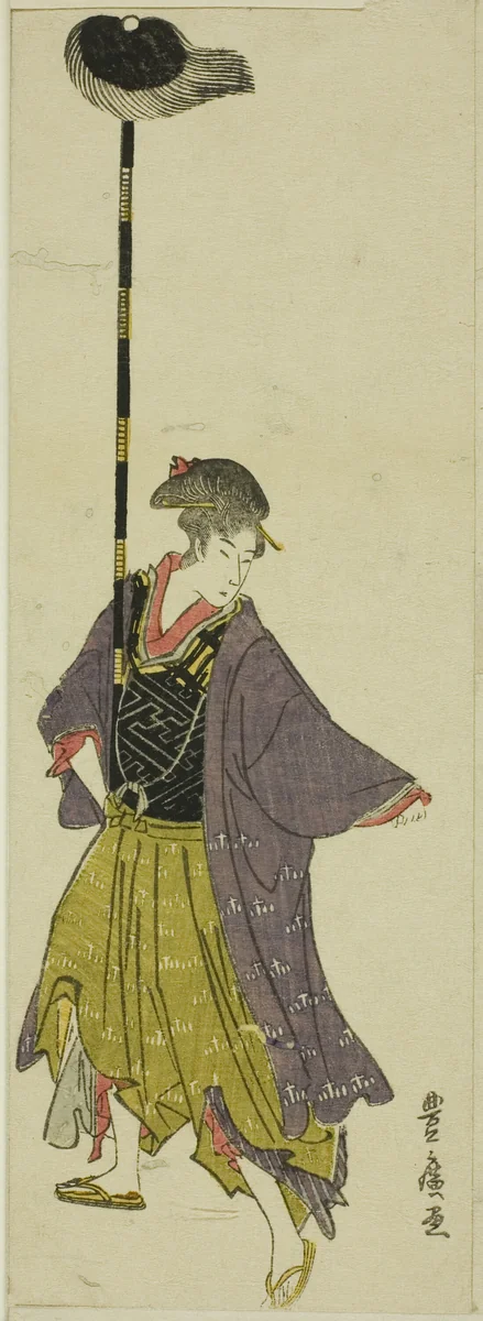 Parody of a daimyo procession by Utagawa Toyohiro (歌川豊広), print, 1800-1812