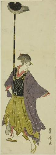 Parody of a daimyo procession by Utagawa Toyohiro (歌川豊広), print, 1800-1812
