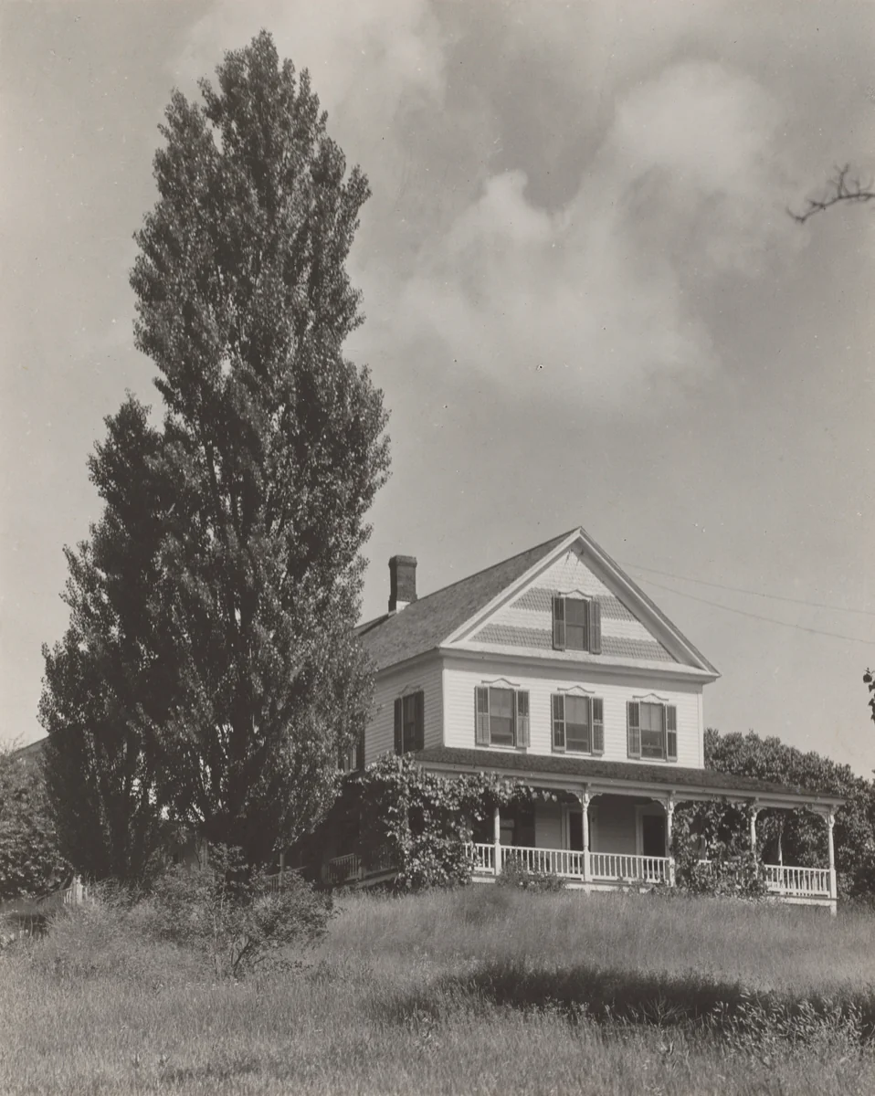 House on the Hill, Lake George by Alfred Stieglitz, photograph, 1922-1924
