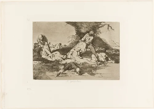 They Make Use of Them, plate 16 from The Disasters of War by Francisco José de Goya, print, 1810-1812