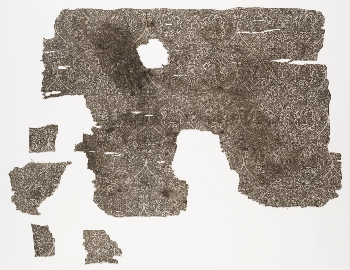 Ogives with Winged Quadrupeds and Peacocks by Unknown, textile, 1517-1950