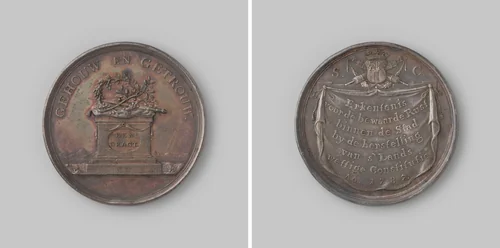 Erkentenispenning voor de rustbewaarders te Rotterdam by anonymous, metalwork, 1787