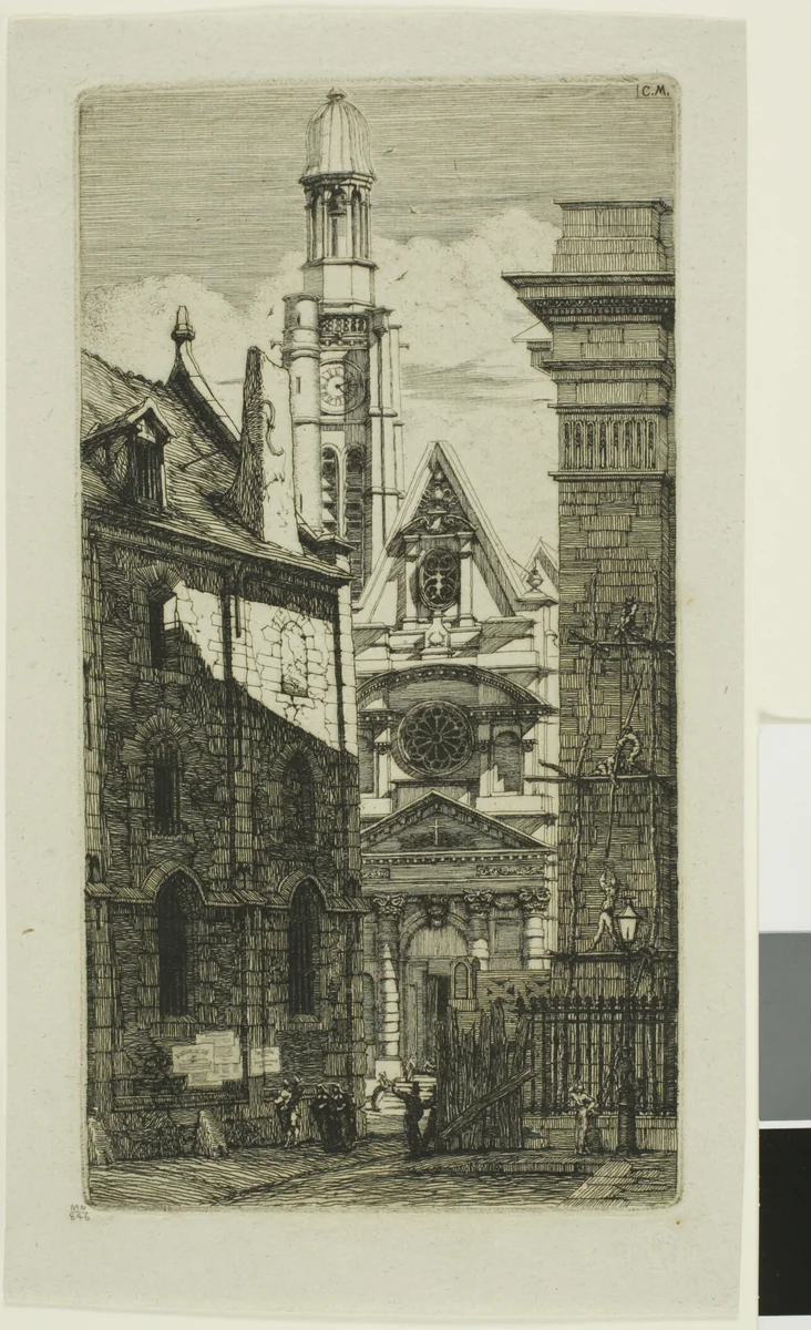 Church of St. Etienne du Mont, Paris by Charles Meryon, print, 1852