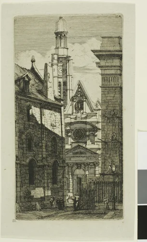 Church of St. Etienne du Mont, Paris by Charles Meryon, print, 1852
