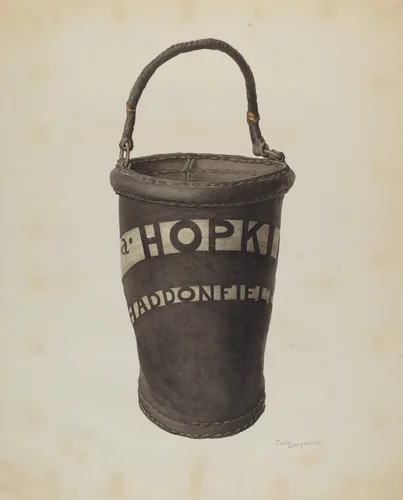 Fire Bucket by Carl Buergerniss, index of american design, 1939