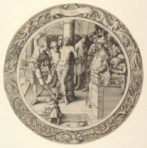 The Flagellation, from the Circular Passion by Lucas van Leyden, print, 1509