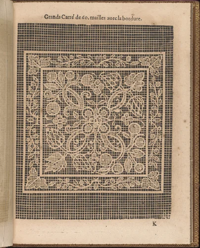 La Pratique de l'Aiguille, page 36 (recto) by Matthias Mignerak, book, 1605