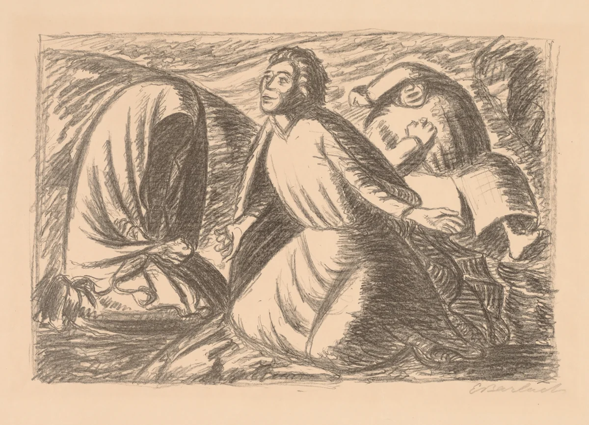 Hope and Despair II by Ernst Barlach, print, 1931