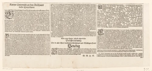 Onderschrift van de Festa della Sensa (eerste gedeelte) by Jost Amman, print, 1697