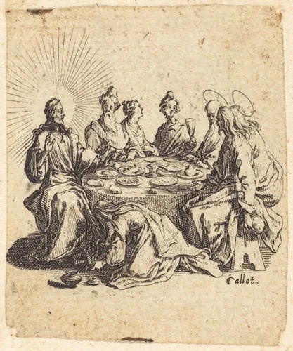 The Feast of the Pharisees by Jacques Callot, print, 1618