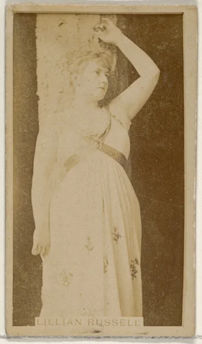 Lillian Russell, from the Actors and Actresses series (N45, Type 8) for Virginia Brights Cigarettes by Allen & Ginter, photograph, 1885-1891