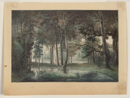 A View from the Artist's Estate, Springland, or the Elysian Bower by William Russell Birch, artwork, 1795-1805