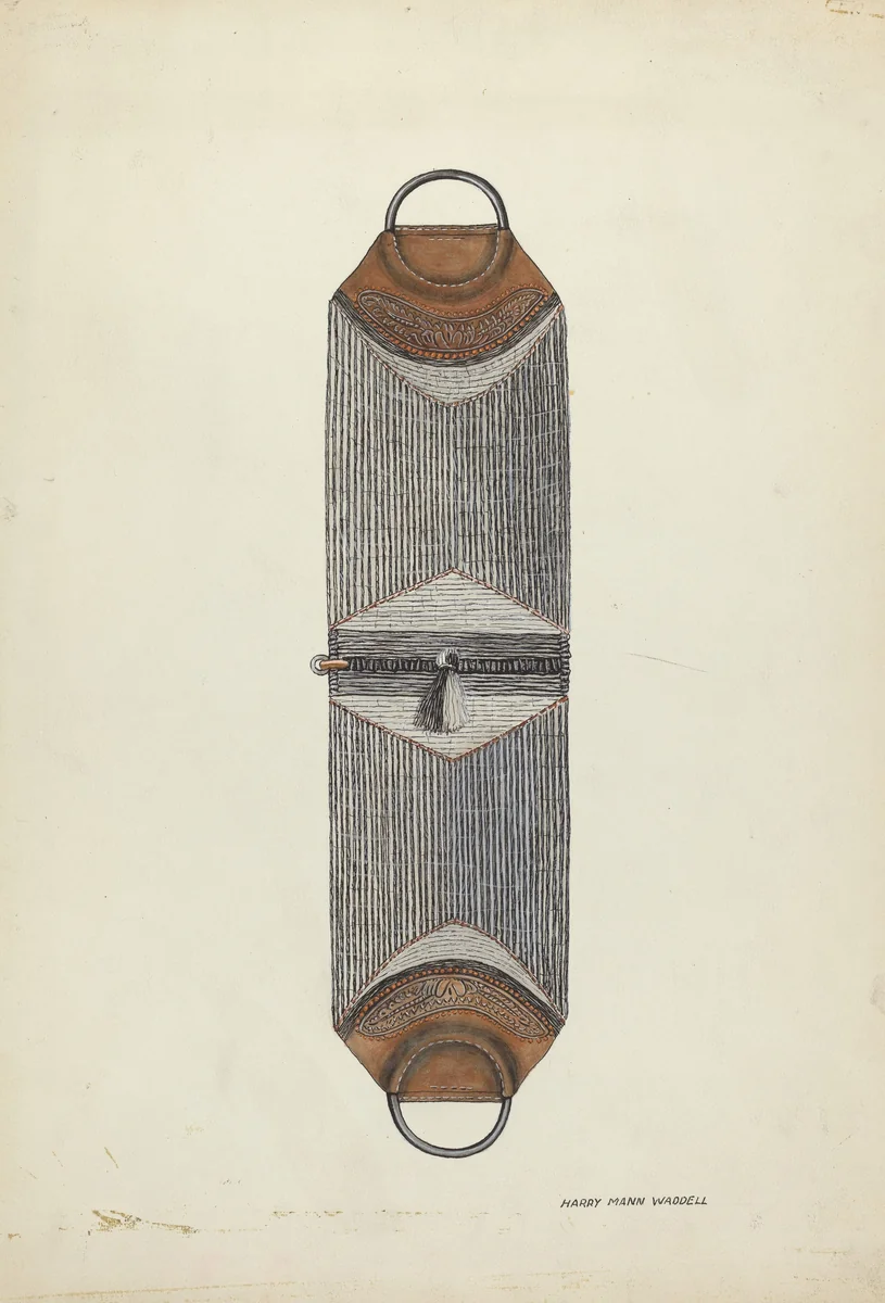 Horse Hair Cinch by Harry Mann Waddell, index of american design, 1936