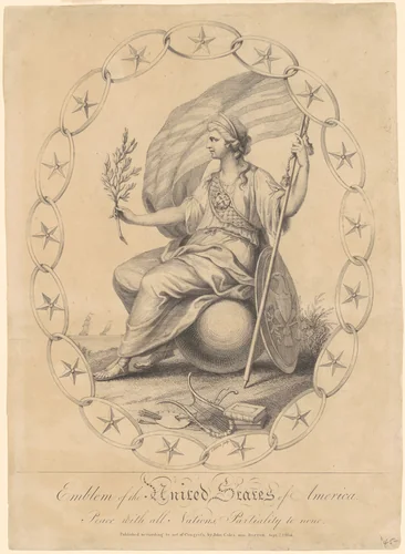 Emblem of the United States of America by Samuel A. Harris; John Coles, print, 1804