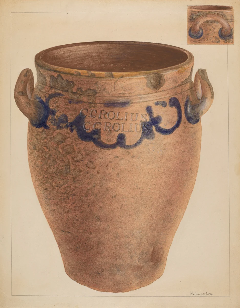 Crock by Nicholas Amantea, index of american design, 1936