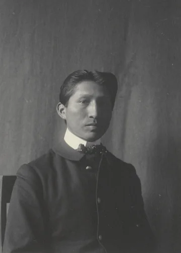 John Wizi. Sioux. Son of Chief Wizi of Crow Creek, S.D. by Frances Benjamin Johnston, photograph, 1899