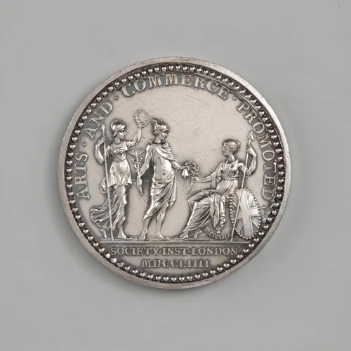 London Royal Society of Arts Medal by Thomas Pingo, metalwork, 1790