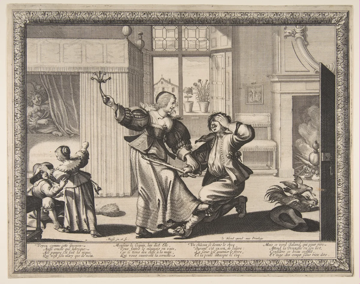 The Husband-Beater by Abraham Bosse, print, 1628-1638