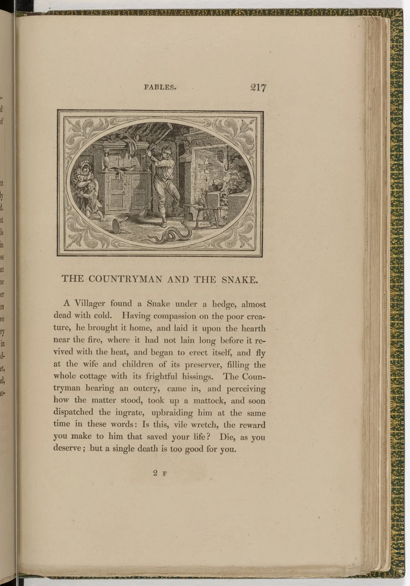Headpiece (page 217) from The Fables of Aesop by Thomas Bewick, illustrated book, 1818