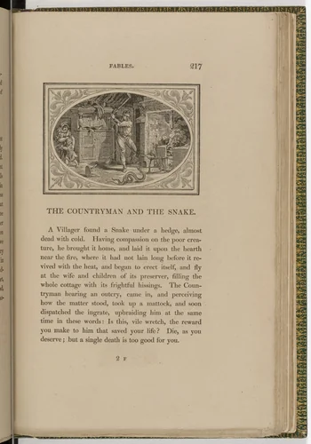 Headpiece (page 217) from The Fables of Aesop by Thomas Bewick, illustrated book, 1818