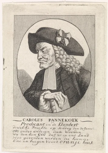 Portret van Carolus Pantekoek by Joannes Hulstkamp, print, 1785-1787
