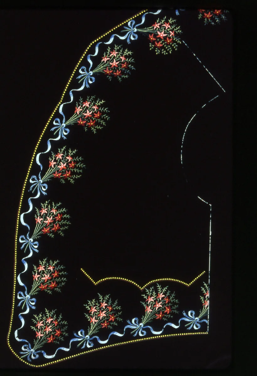 Waistcoat Design by England or France, textile, 1830-1849