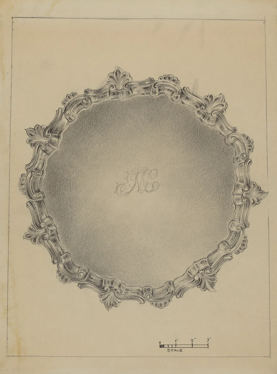 Silver Salver by Vincent Carano, index of american design, 1936