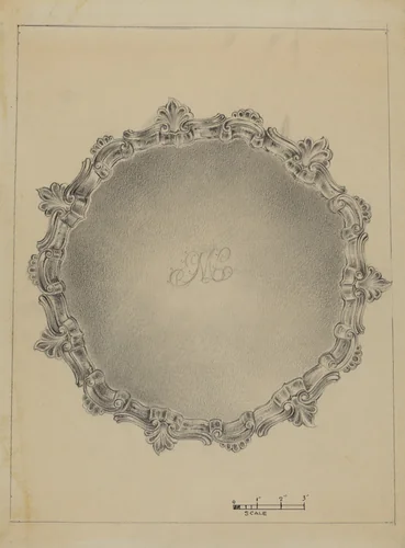 Silver Salver by Vincent Carano, index of american design, 1936