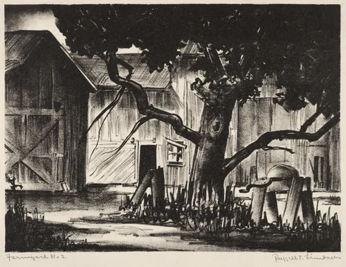 Farmyard No. 2 by Russell T Limbach, print, 1923-1933