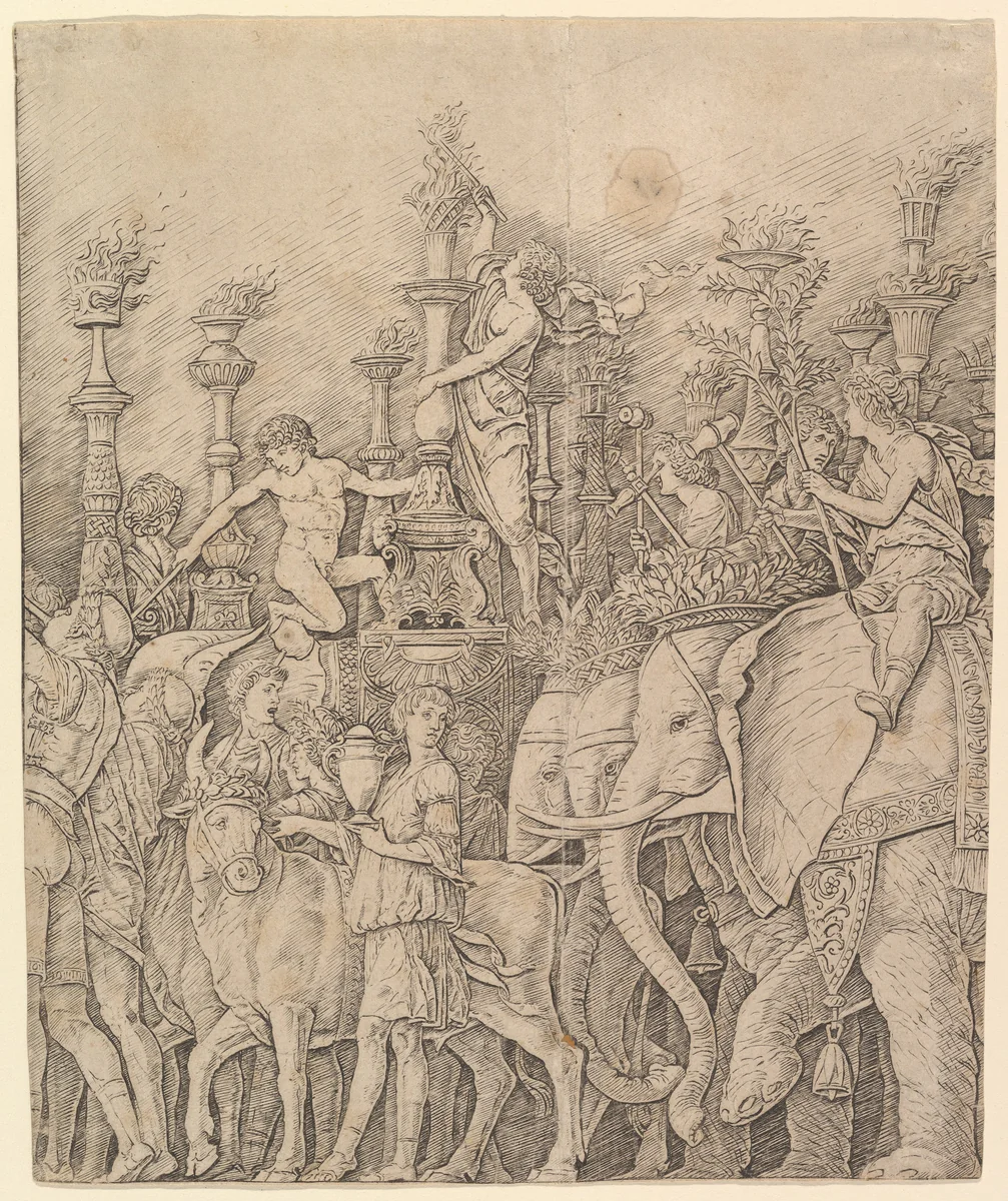 The Triumph of Caesar: The Elephants by Gian Marco Cavalli, print, 1492-1502