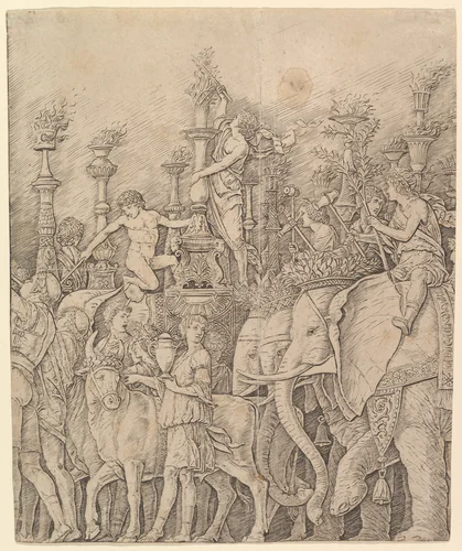 The Triumph of Caesar: The Elephants by Gian Marco Cavalli, print, 1492-1502