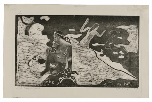 Auti te pape (Women at the River) from the Noa Noa Suite by Paul Gauguin, print, 1893-1894