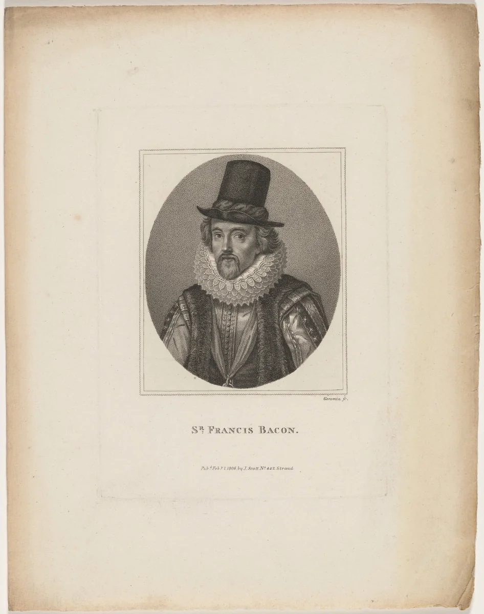 Sir Francis Bacon by Innocenzo Geremia, print, 1806
