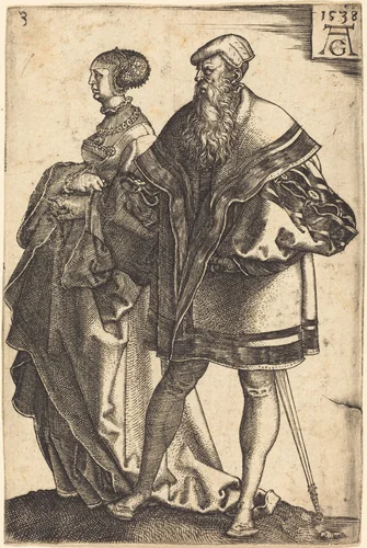 Large Wedding Dancers by Heinrich Aldegrever, print, 1538
