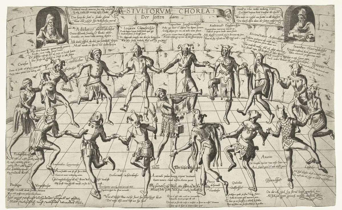 Narrendans by Frans Hogenberg, print, 1560-1570