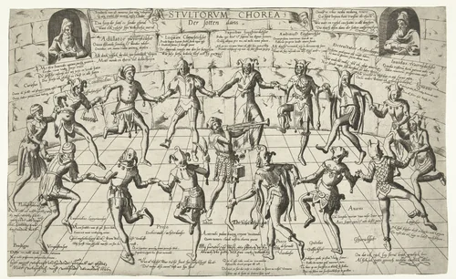 Narrendans by Frans Hogenberg, print, 1560-1570