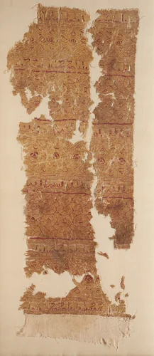 Tiraz with dense guilloche bands by Unknown, textile, 1100-1199