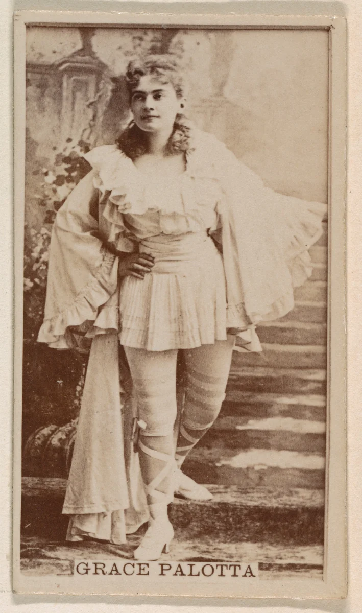 Grace Palotta, from the Actresses series (N245) issued by Kinney Brothers to promote Sweet Caporal Cigarettes by Kinney Brothers Tobacco Company, photograph, 1890