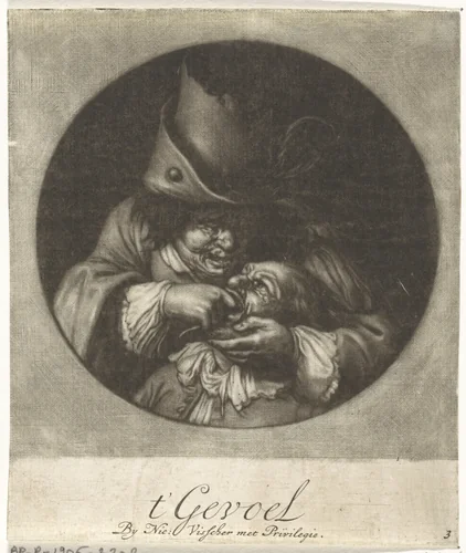 Het Gevoel: tandarts by Jacob Gole, print, 1670-1709