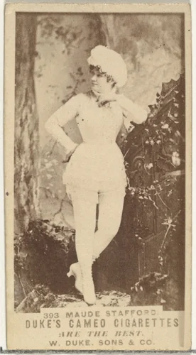 Card Number 393, Maude Stafford, from the Actors and Actresses series (N145-5) issued by Duke Sons & Co. to promote Cameo Cigarettes by W. Duke, Sons & Co., photograph, 1880-1889