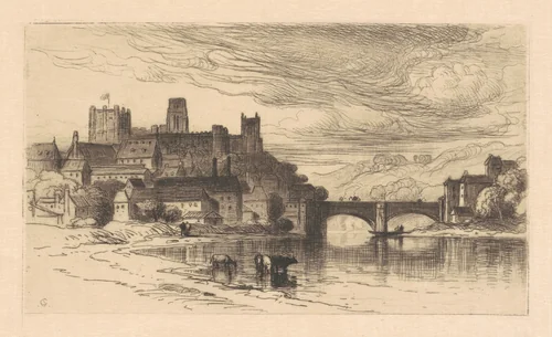 Durham, England by Samuel Colman, print, 1880