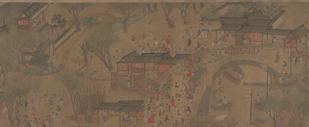 Going Upriver on the Qingming Festival by Unidentified Artist, painting, 1644-1911