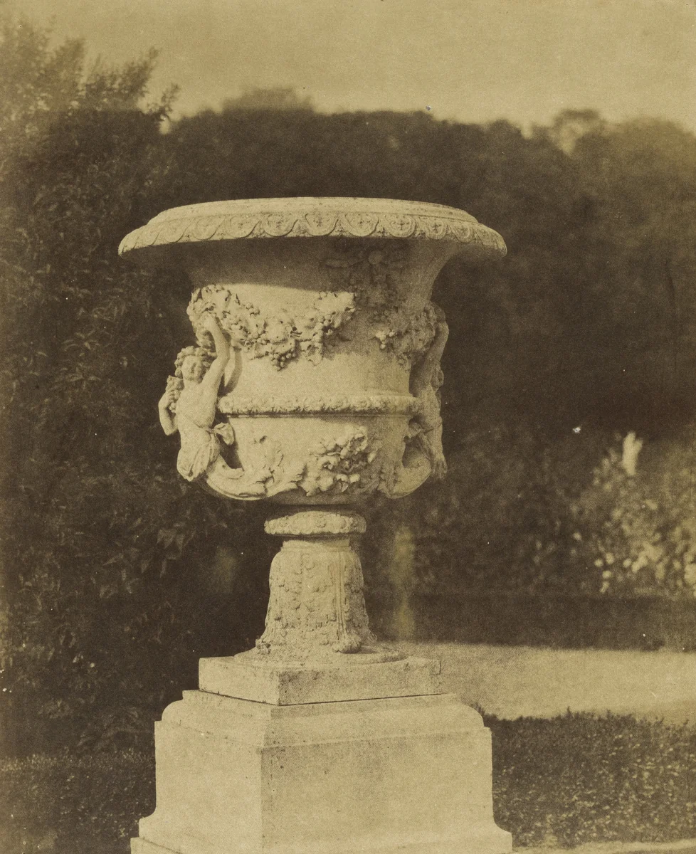 Vase, Versailles by Louis-Rémy Robert, photograph, 1853