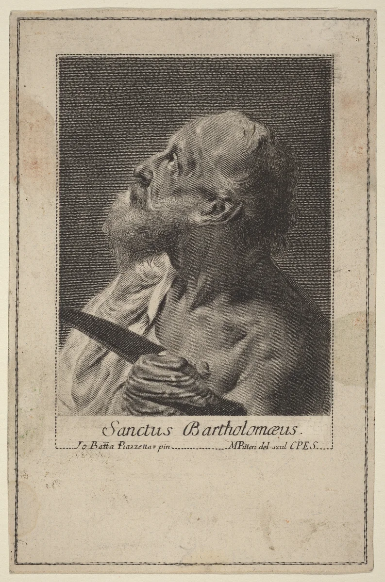 Sanctus Bartholomeaus by Marco Alvise Pitteri, print, 1702-1786