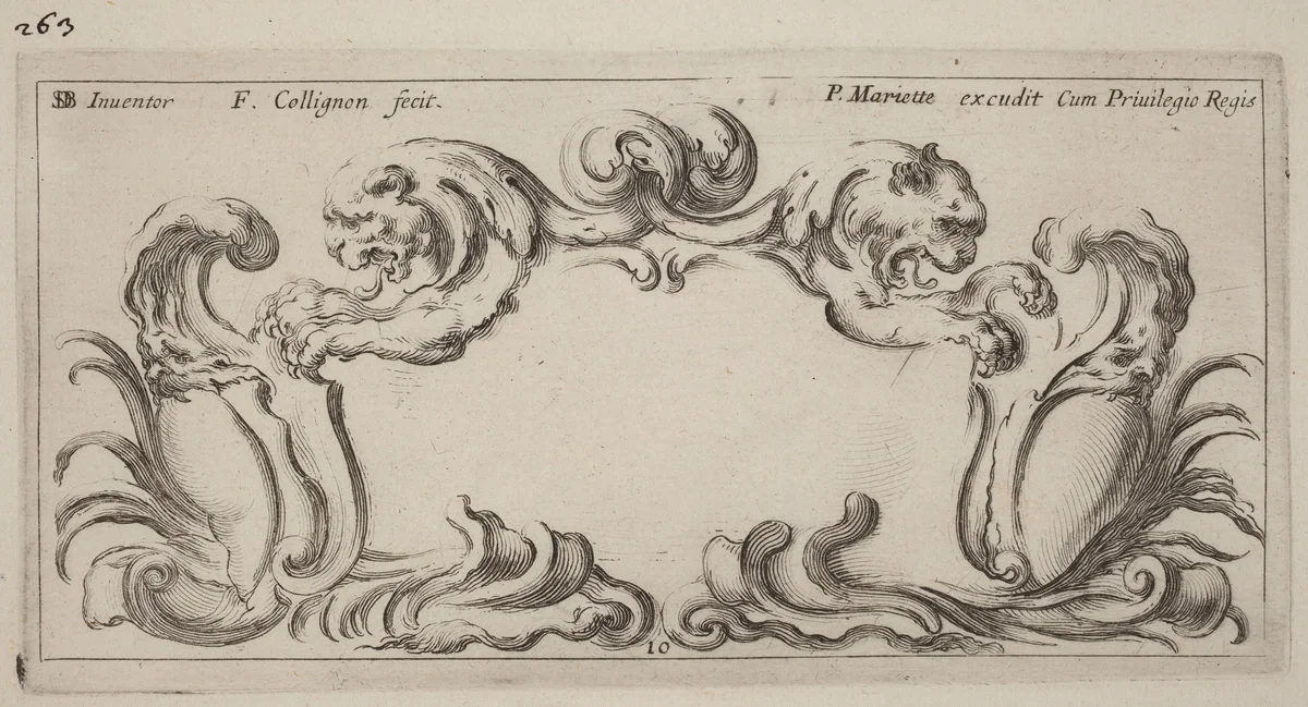 Cartouche by François Collignon; Stefano Della Bella, print, 1646