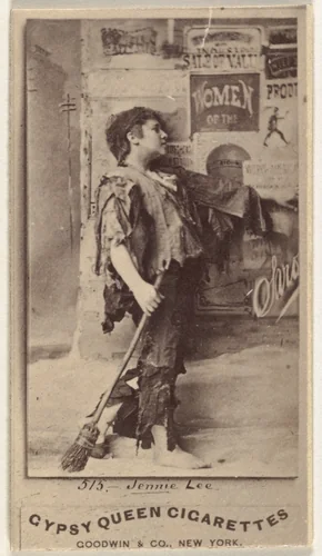 Jennie Lee, from the Actors and Actresses series (N171) for Gypsy Queen Cigarettes by Goodwin & Company, photograph, 1886-1890