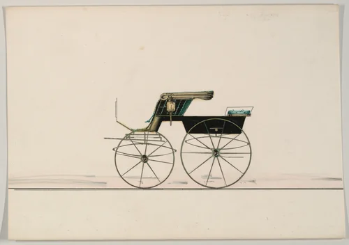 Design for Phaeton (unnumbered) by Brewster & Co., drawing, 1870-1880