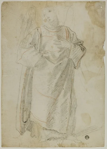Standing Angel (recto); Study of Face and Drapery (verso) by Domenico Fiasella
Bernardo Strozzi
Lodovico Carracci, drawing, 1600-1699