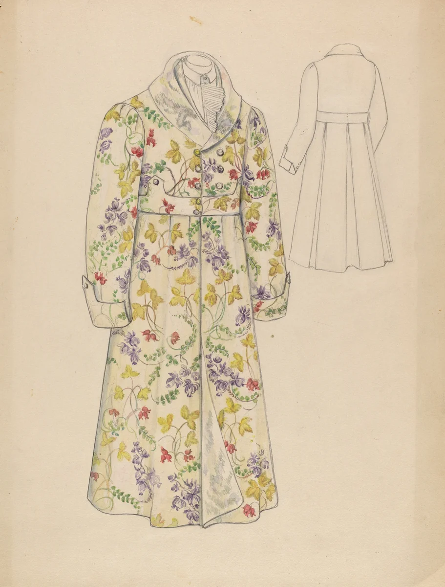 Man's Dressing Gown by Jessie M Benge, index of american design, 1936