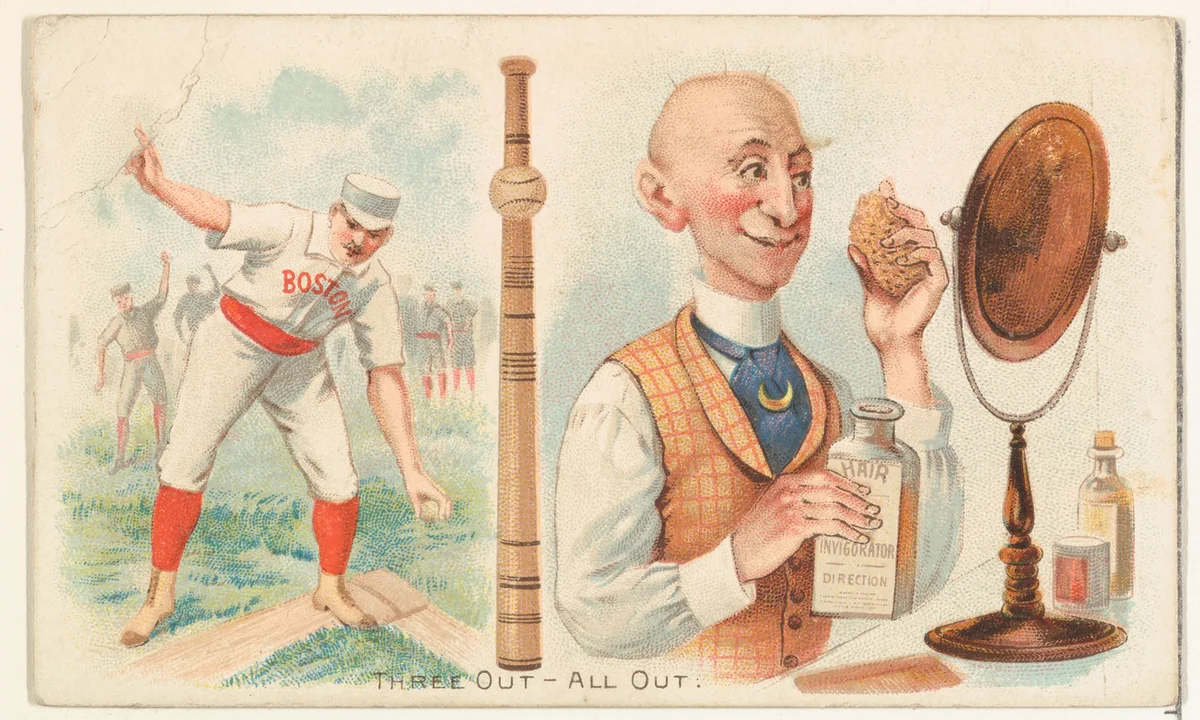 Out- All Out, from the Talk of the Diamond set (N135) issued by Duke Sons & Co., a branch of the American Tobacco Company by W. Duke, Sons & Co., print, 1888
